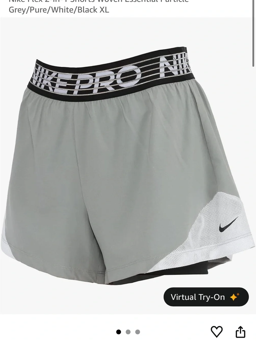 Nike Pro Sage Green Athletic Skirt with Black Branded Waistband
